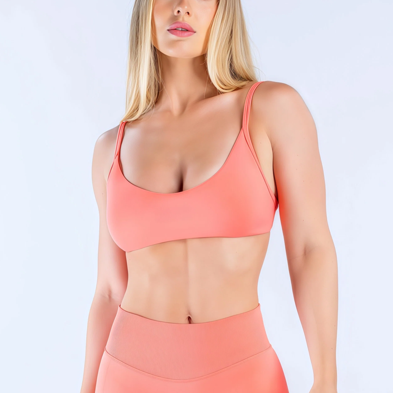 Pilate Yoga Workout - HISTELLO Impact Scoop Neck Bra Women