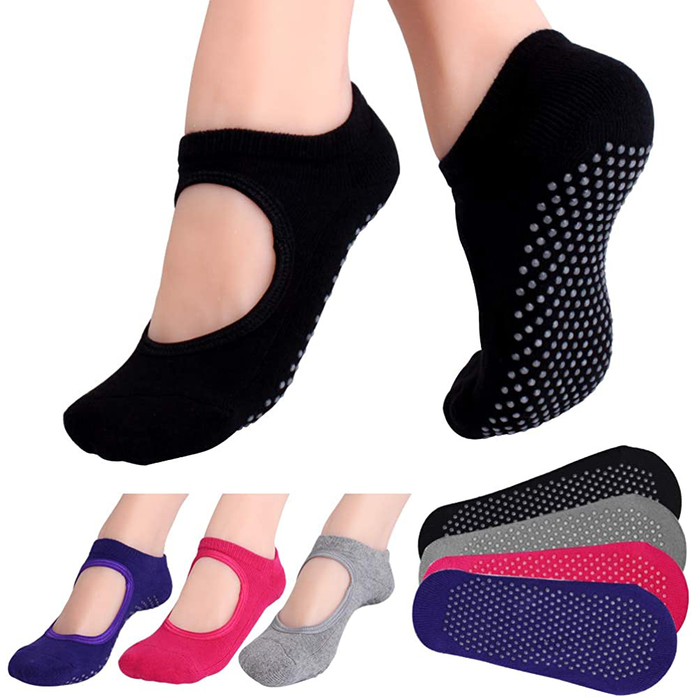 Pilate Yoga Workout - Backless Non-slip Fitness Pilates Socks Cotton
