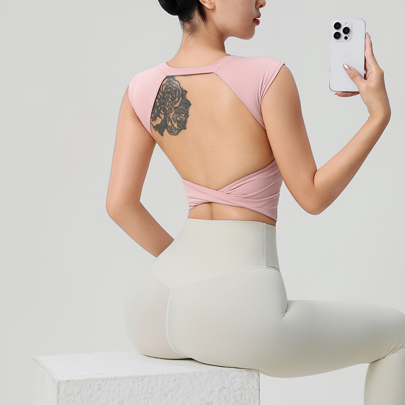 Women's Backless Fitness Cloth - Pilates Yoga Top ulasan dan harga