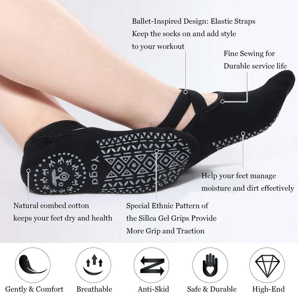 1Pair Yoga Socks for Women Non - Pilate Yoga Workout ulasan dan harga