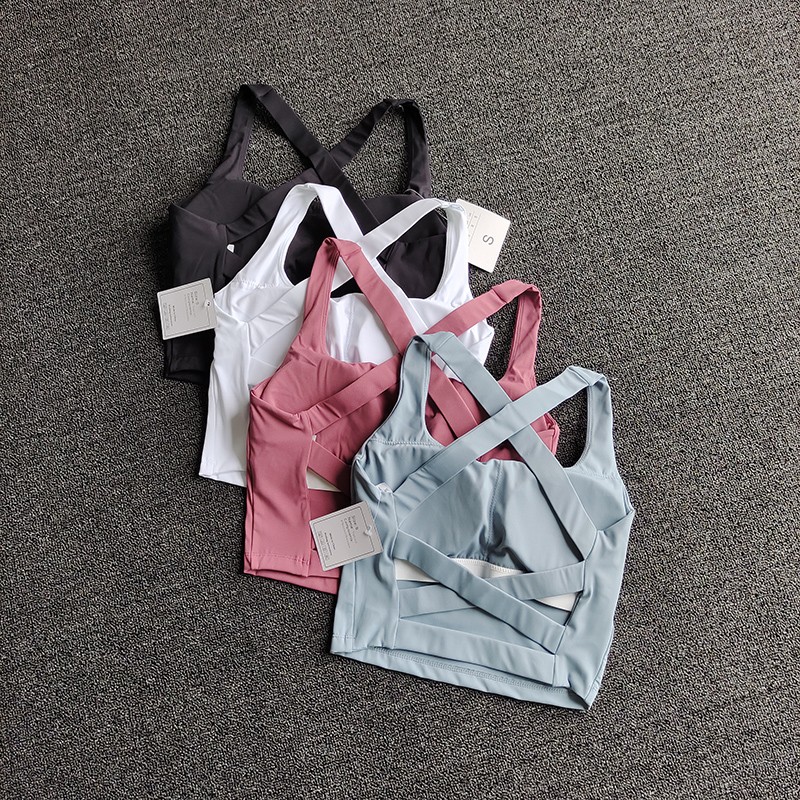 Women Sports Bra Top Push Up F - Pilates Yoga Wear ulasan dan harga