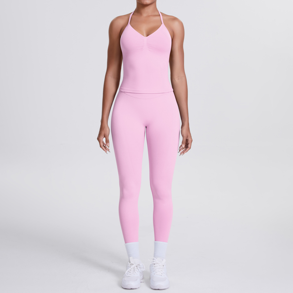 Women's Seamless Knitted Yoga  - Pilates V Yoga ulasan dan harga