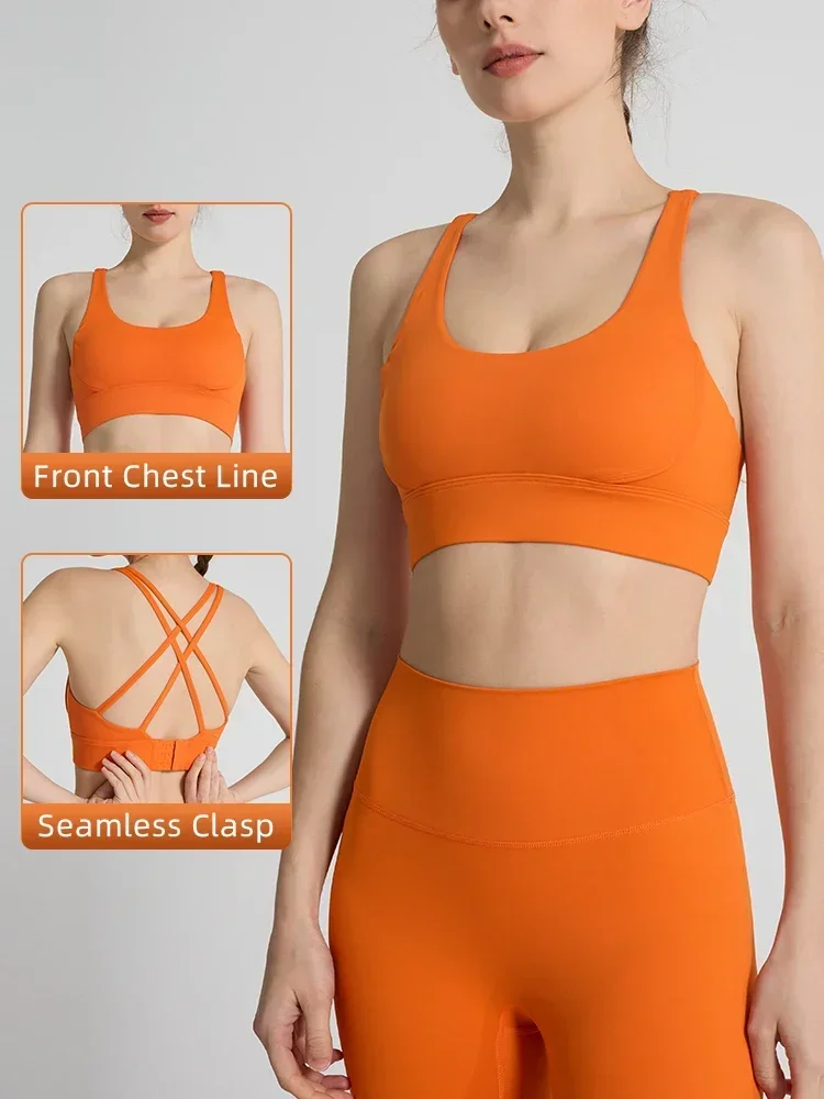 Solid Color Women's Sports Bra - Pilates Yoga Top ulasan dan harga