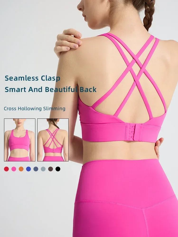 Solid Color Women's Sports Bra - Pilates Yoga Top ulasan dan harga