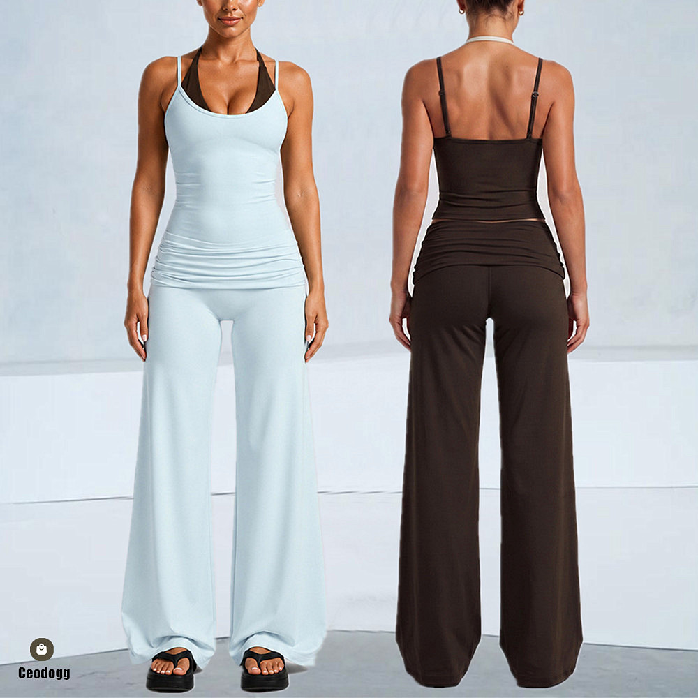 Pad Women Block Dot Halter Dou - Pilates Yoga Wear ulasan dan harga