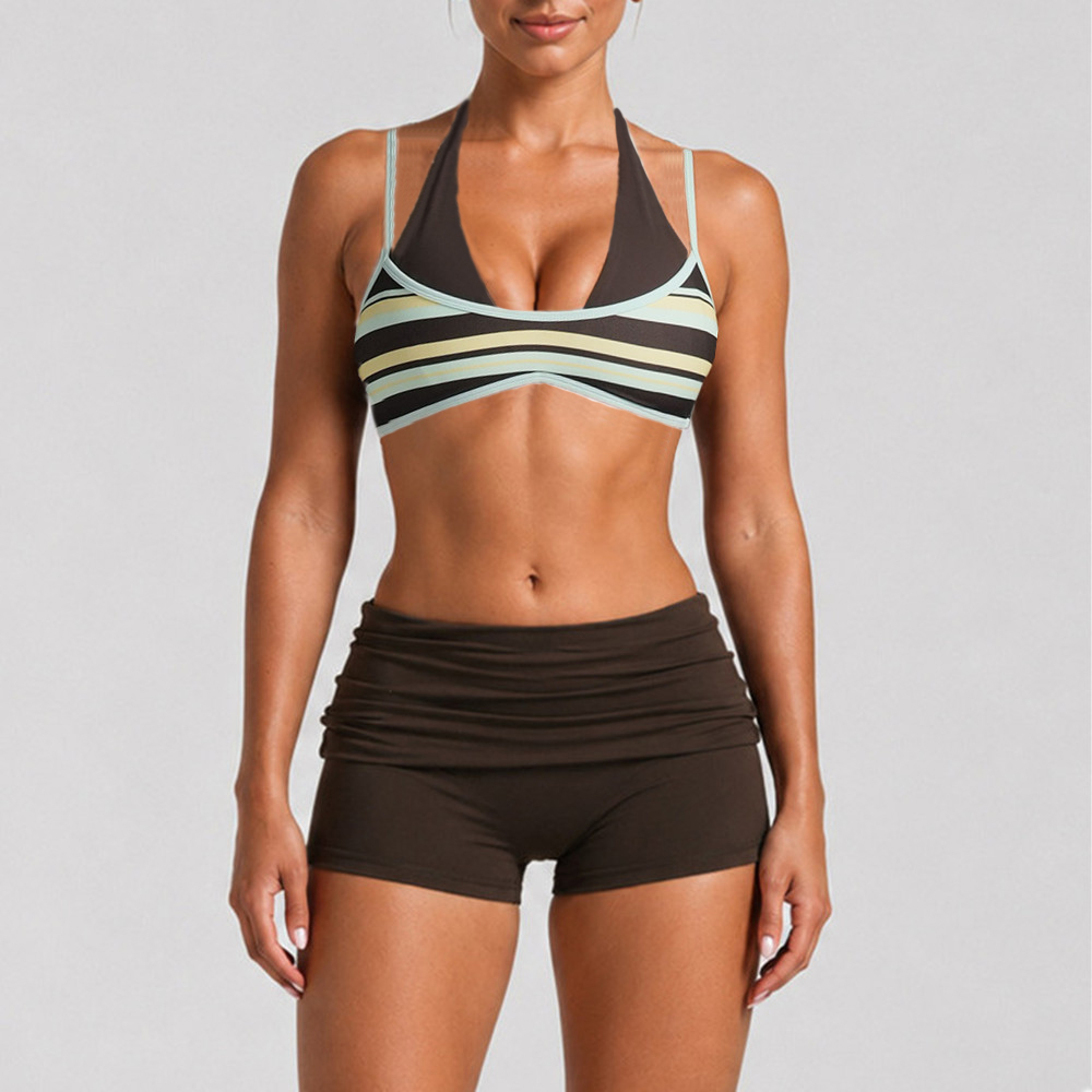 Pad Women Block Dot Halter Dou - Pilates Yoga Wear ulasan dan harga